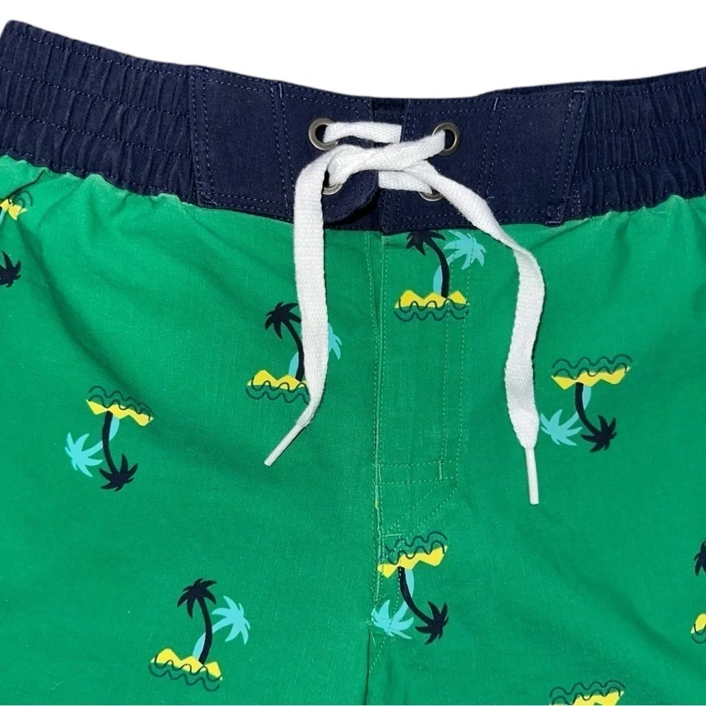 *SET OF 2* Hanna Andersson Boys' Colorful Swim Trunks Sailboat Island Sz 12